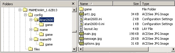 Mamewah v.1.62b13 Atari2600 folder