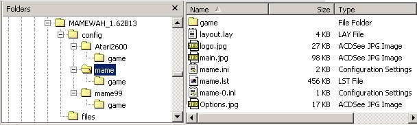 Mamewah v.1.62b13 mame folder