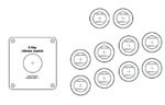 Eight button curved